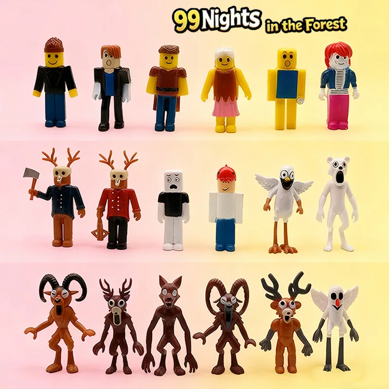 

18pcs/Set 99 Nights in The Forest Figures Figures Figurine Owl Goat Wolf Deer 99 Nights in The Forest Figurine Plastic Toy Gifts