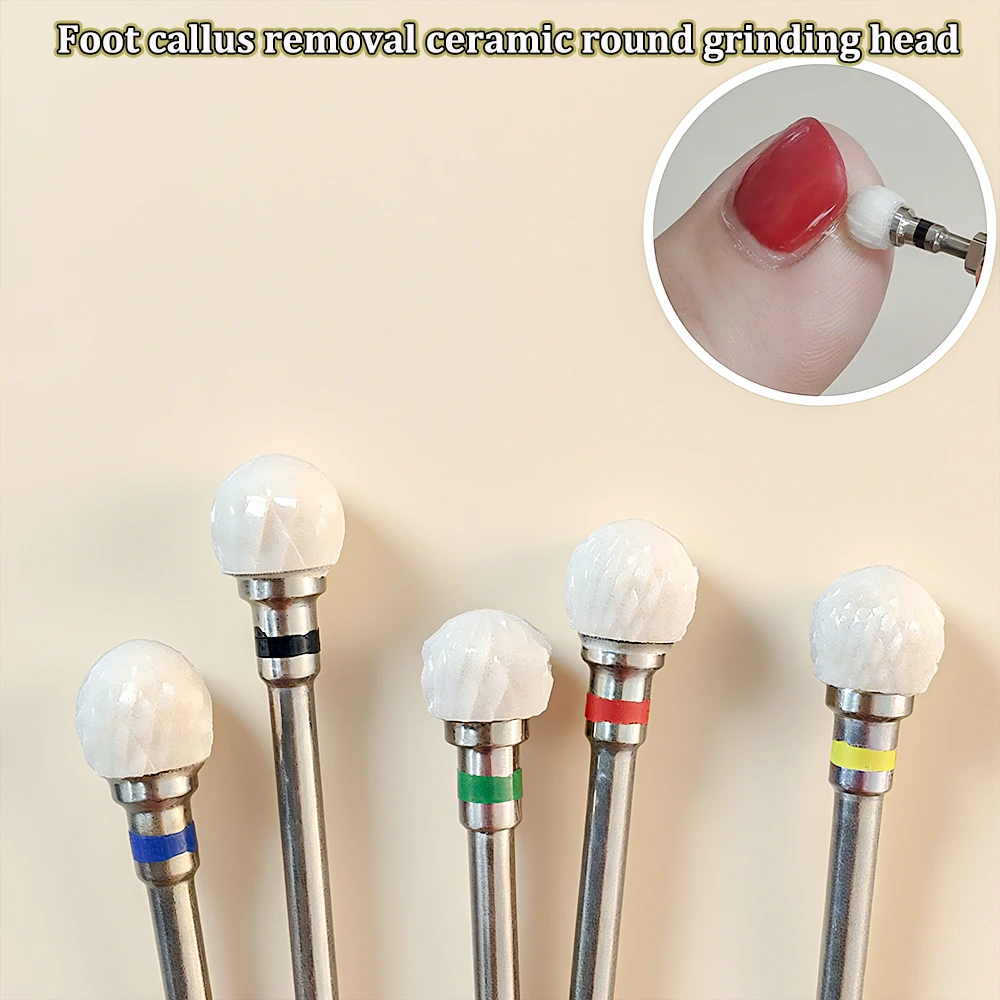 لقم مثقاب أظافر من السيراميك لإزالة مسامير القدم وتلميع الأظافر وأدوات مانيكير وباديكير احترافية #1