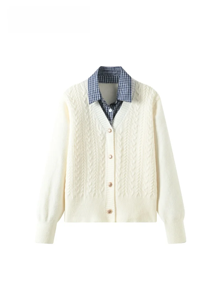 

Faionable Large Size Ne Long Sve Knitted Sweater for Women Autumn New Sle Lazy Sle plus Size Top Sister