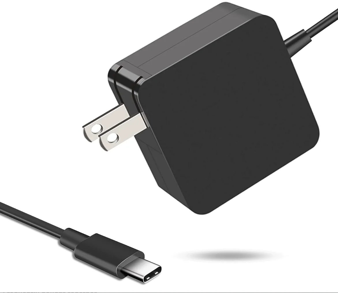 65W USB C-voedingsadapter Type C Power PD-muursnellader Fort Mac Book Pro, Dell Latitude, Lenovo, Huawei Matebook, HP-laptops