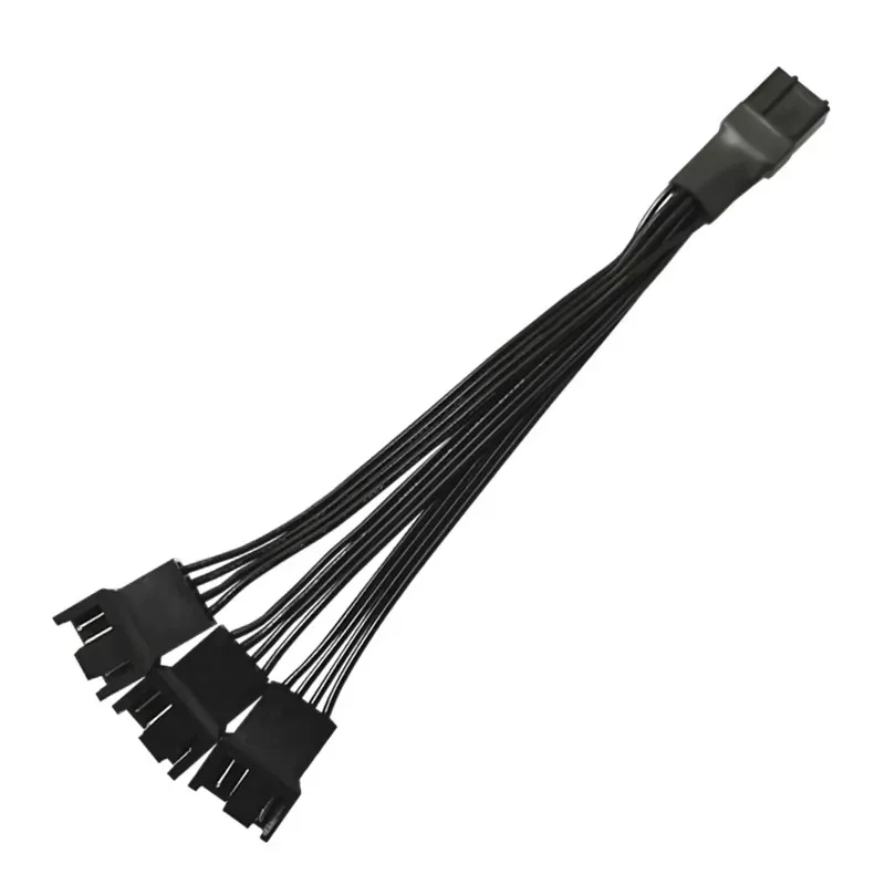 1 to 3 Way Motherboard 4 Pin PWM Connector Cooling Fan Extension Cable Computer Fan Cable 4p One Point Three HUB
