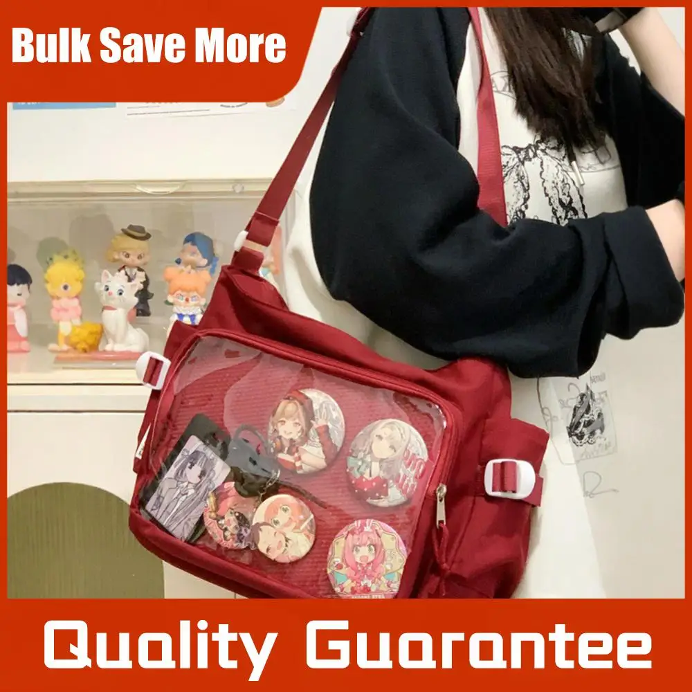 

Women Ita Bag Fashion Shoulder Bag with Clear Window Simple Tote Bag Adjustable Strap Stylish Crossbody Bag Trendy Outdoor Bag
