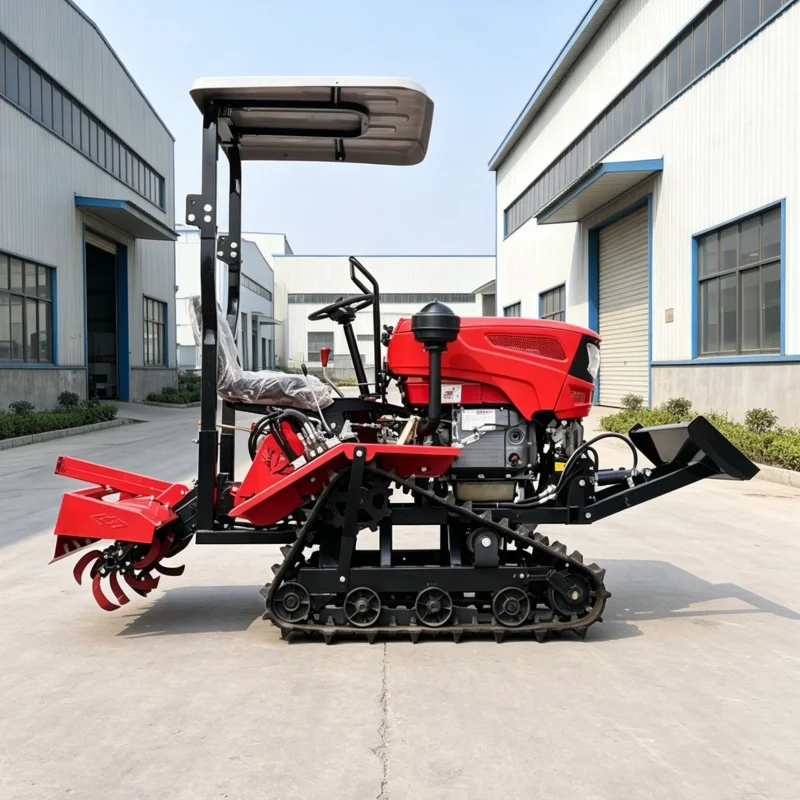 Customized High-Quality Crawler Rotary Tiller, Industry Top 1 Rotary Tractor, Ride-on Crawler Cultivator