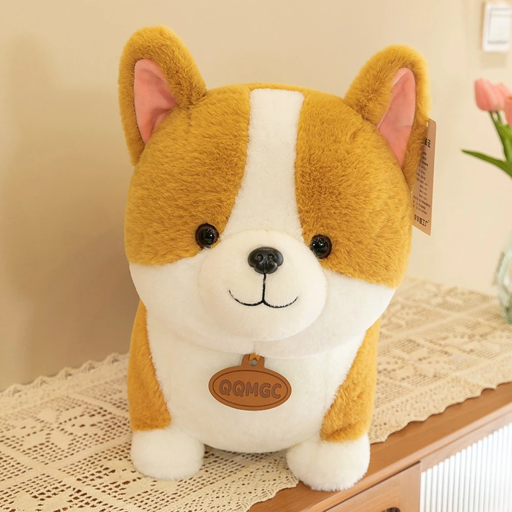 Cute Peach Heart Short Legged Kirky Dog Stuffed Plush Toy Children Birthday Gift