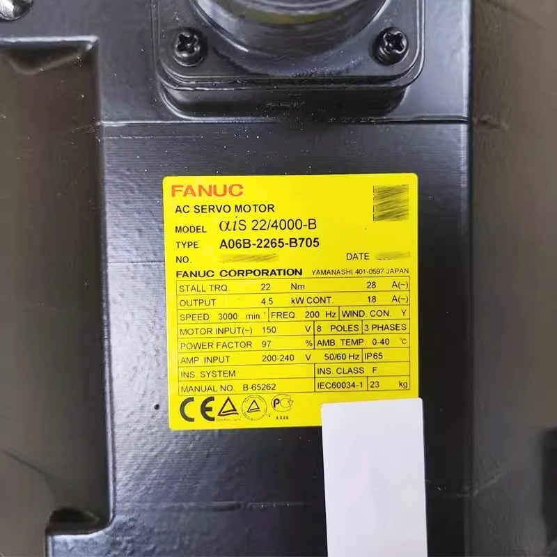 

Fanuc A06B-0265-B705 Servo Motor Tested ok Expedited Delivery