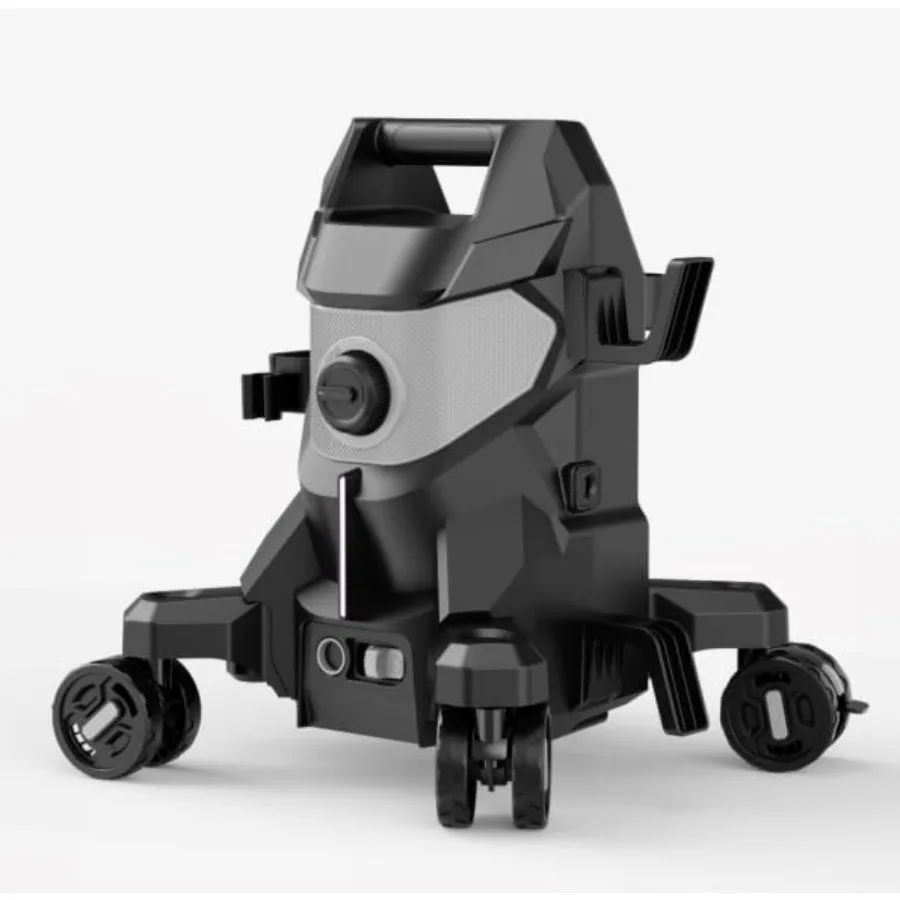 

Мойка высокого давления с 4 фиксируемыми колесами, компактная, с технологией защиты от опрокидывания, пенной насадкой для автомобиля, забора, подъездной дорожки, дома