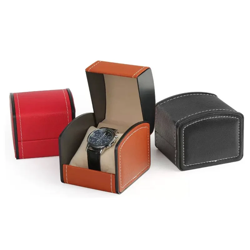 Fashion Watch Box Cardboard Case Bangle Bracelet Wrist Watch Jewelry Present Black Gift Box Square Watch Box