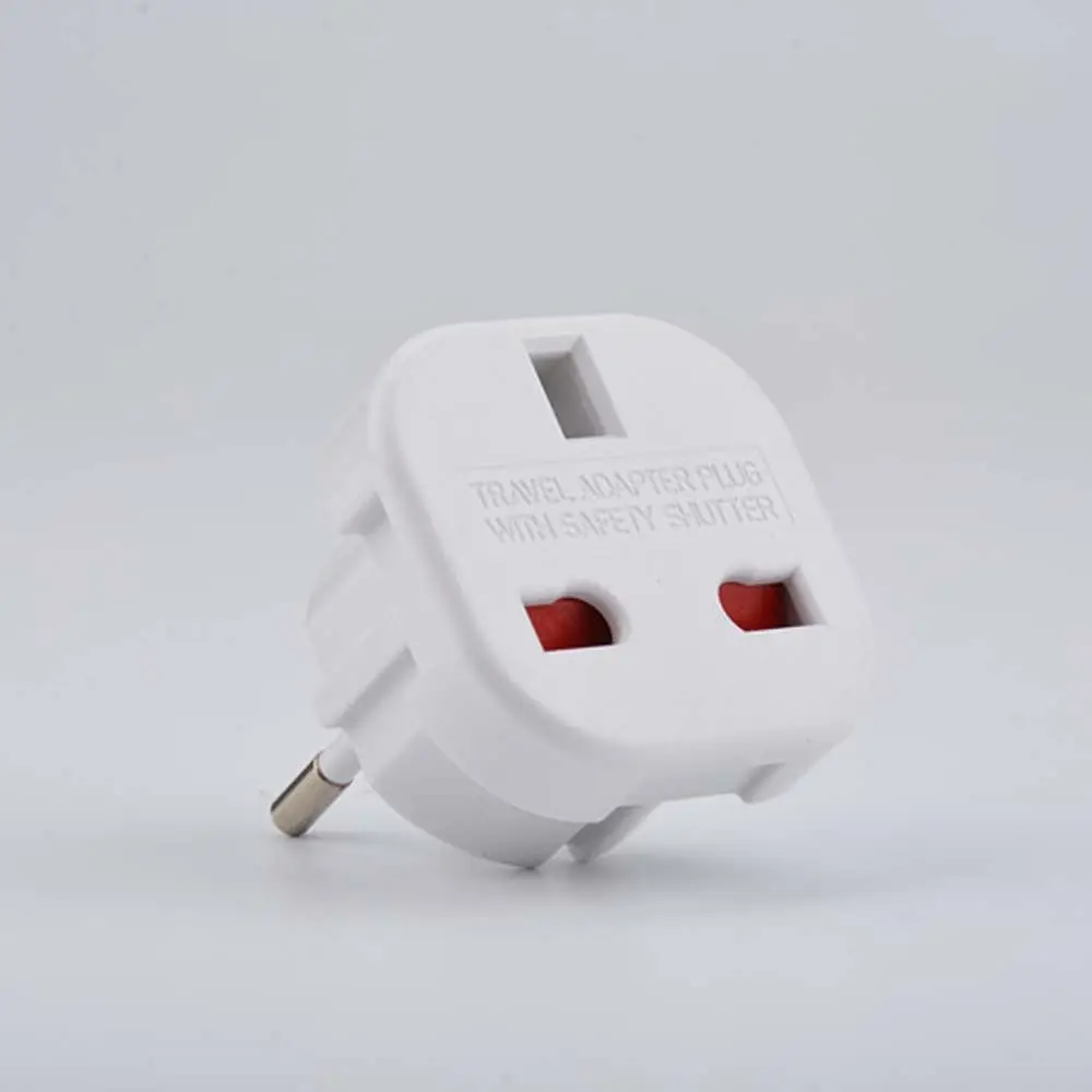 UK British Adapter AC Wall Charger 2 Round Pin Socket UK to EU Socket Adapter EU Plug Adapter UK To EU Plug Plug Converter