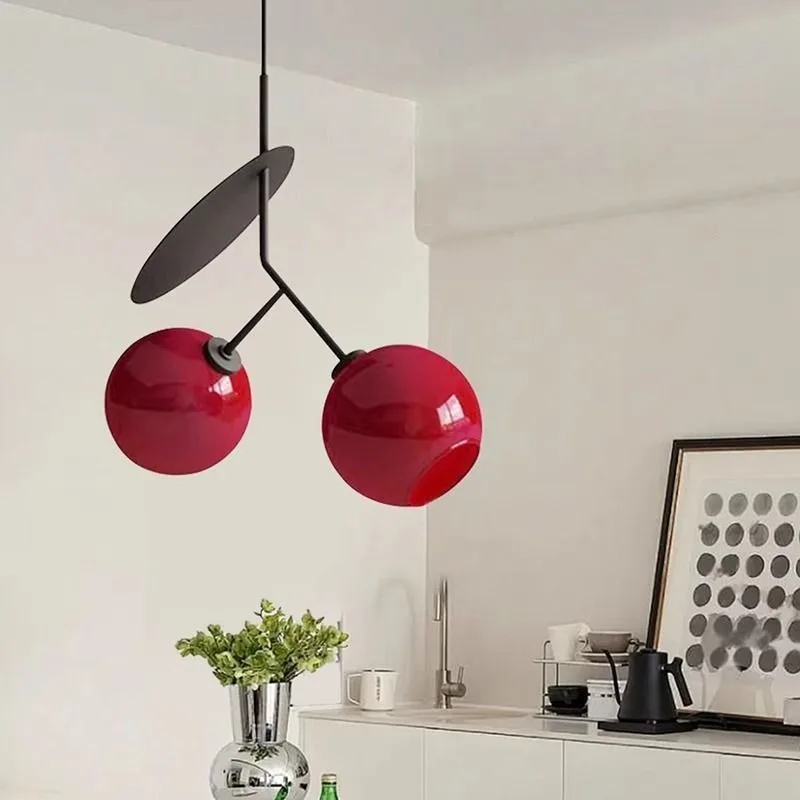 

Creative New Red Cherry Art Living Room Dining Room Chandelier Designer Bar Children's Room Light