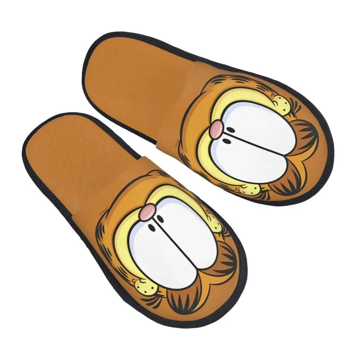 

Милые зимние хлопковые плюшевые тапочки с котом Гарфилда, уютные домашние меховые шлепанцы для спальни, противоскользящие тапочки