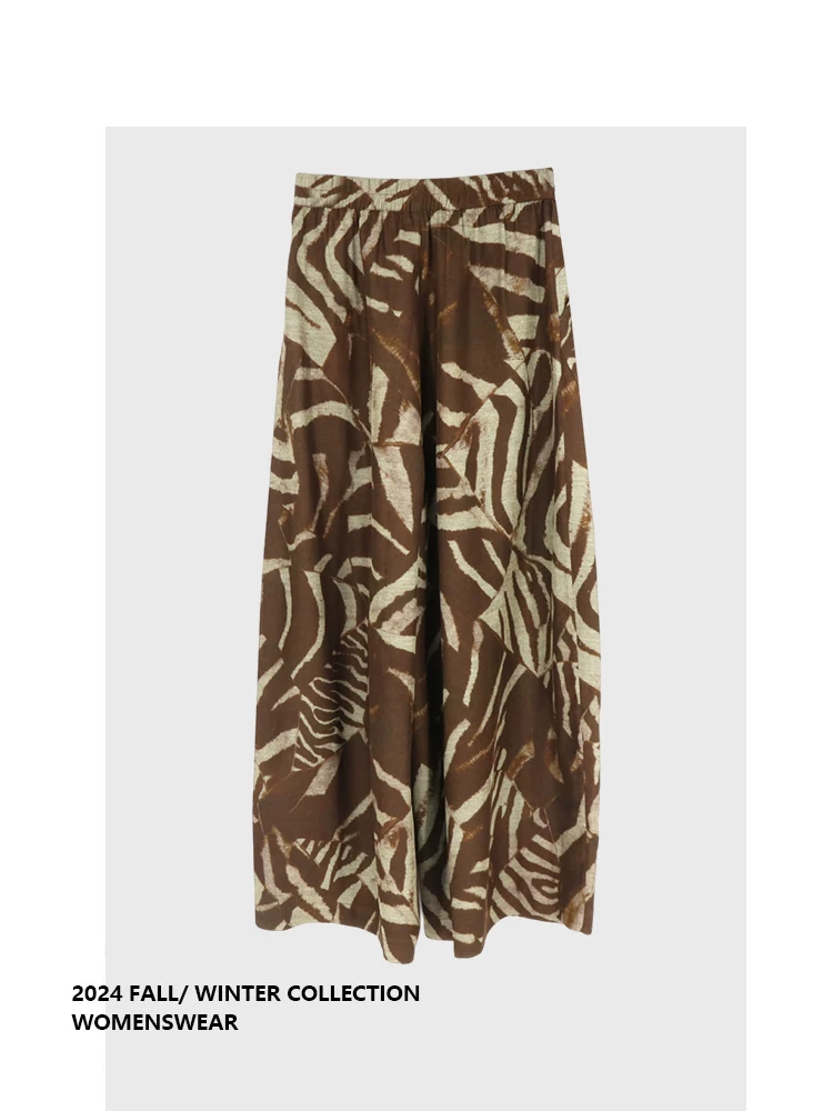 

Широкие брюки Forever 2 в китайском национальном стиле, модные, с высокой текстурой, весенние, антивозрастные, универсальные, летние, больших размеров, для женщин