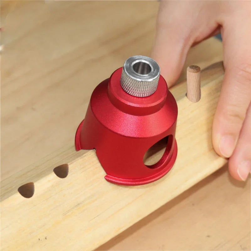 

AB66-8 Steel Drill Bushings Vertical Drill Guide Pocket Hole With 3-10Mm Drill 90 Degree Straight Hole Drilling Positioner