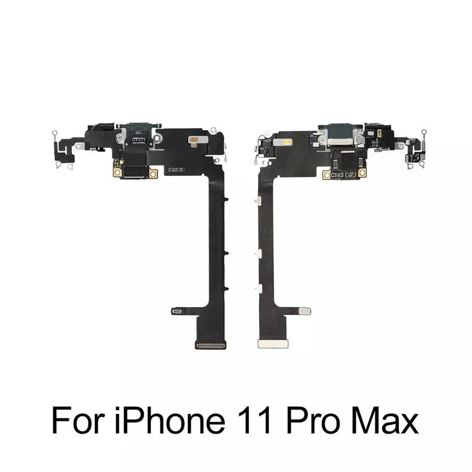 Charger Dock Flex Cable For iPhone X XR XS 11 Pro Max Charging Port Module With Microphone Replacement