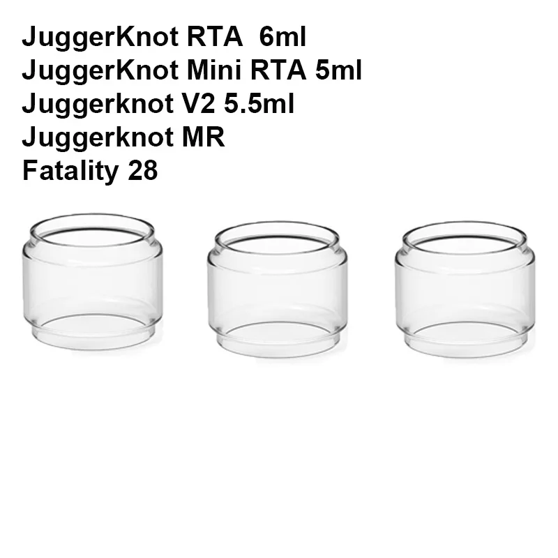 Récipient précieux en verre à bulles pour QP, Mini RTA, RTA, RTA V2, RTA 28, 5.5ml, 5ml, 3 pièces