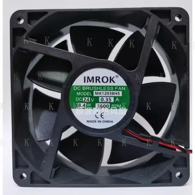 C  FOR   IMROK MK12038HS DC24V 0.40A 2-Wire Inverter Cooling Fan