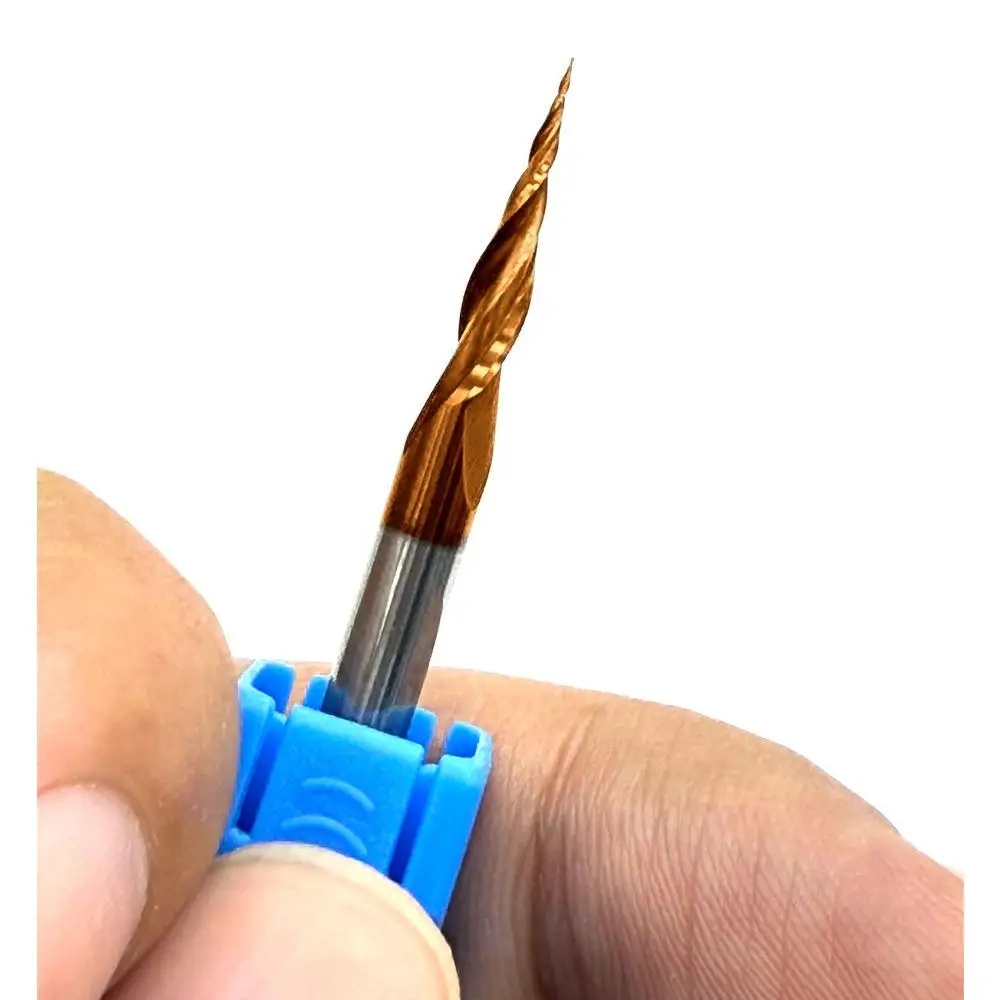 

JERRAY R0.1X15XD3.175X38 Tungsten solid carbide Tapered Ball Nose End Mills CNC ROUTER BITS 2D 3D Carving Bits Milling cutter