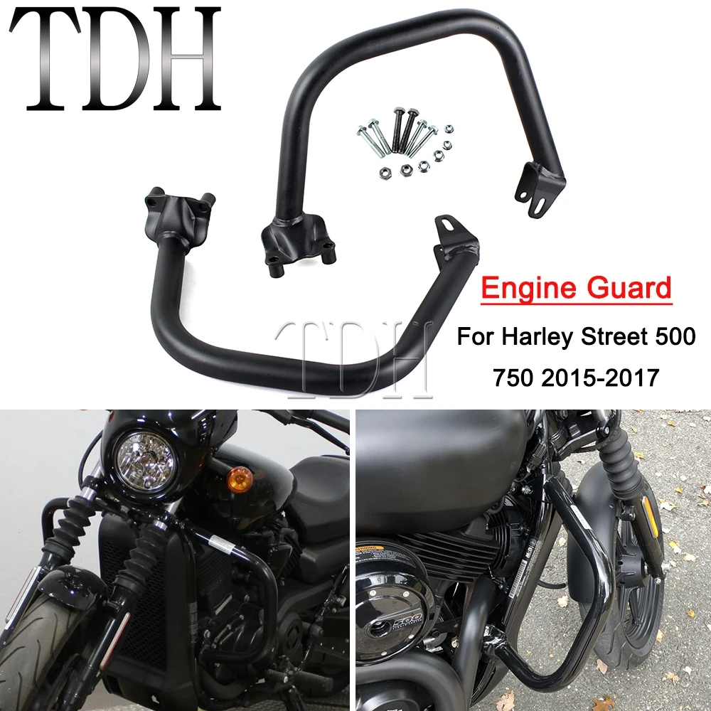 

For Harley Street XG 500 750 2015-2017 Black Motorcycle Highway Engine Guard Crash Bar Protection For Harley Street XG500 XG750