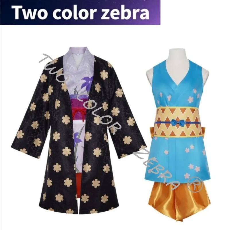 

Miss Allsunday Nico Robin und Nami Cosplay Kostüm Digitaldruck Uniform Kinomo Kleid Perücke Outfit Halloween Karneval Anzug