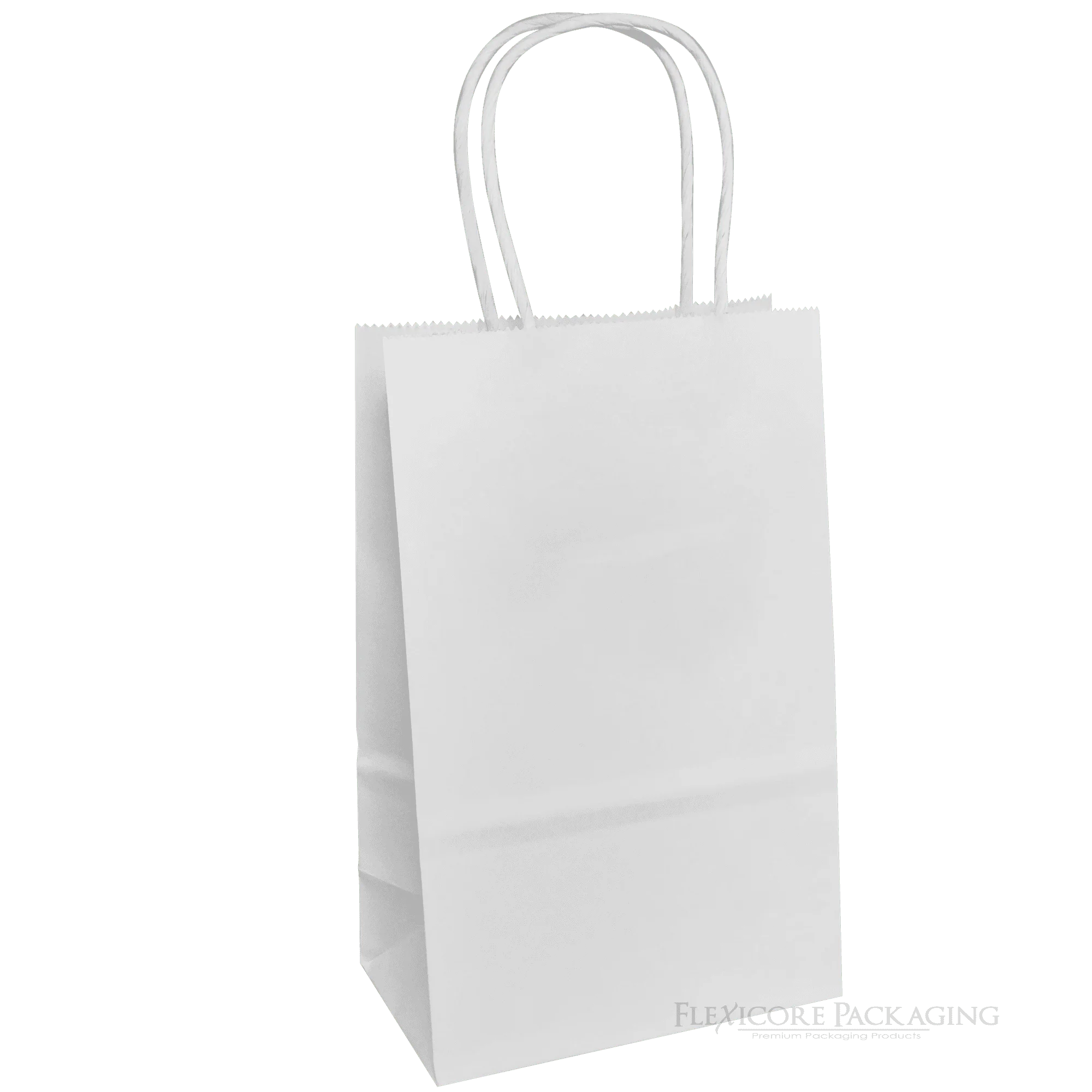 

White Kraft Paper Bags, 5.25"x3.5"x8.25", 25Uds