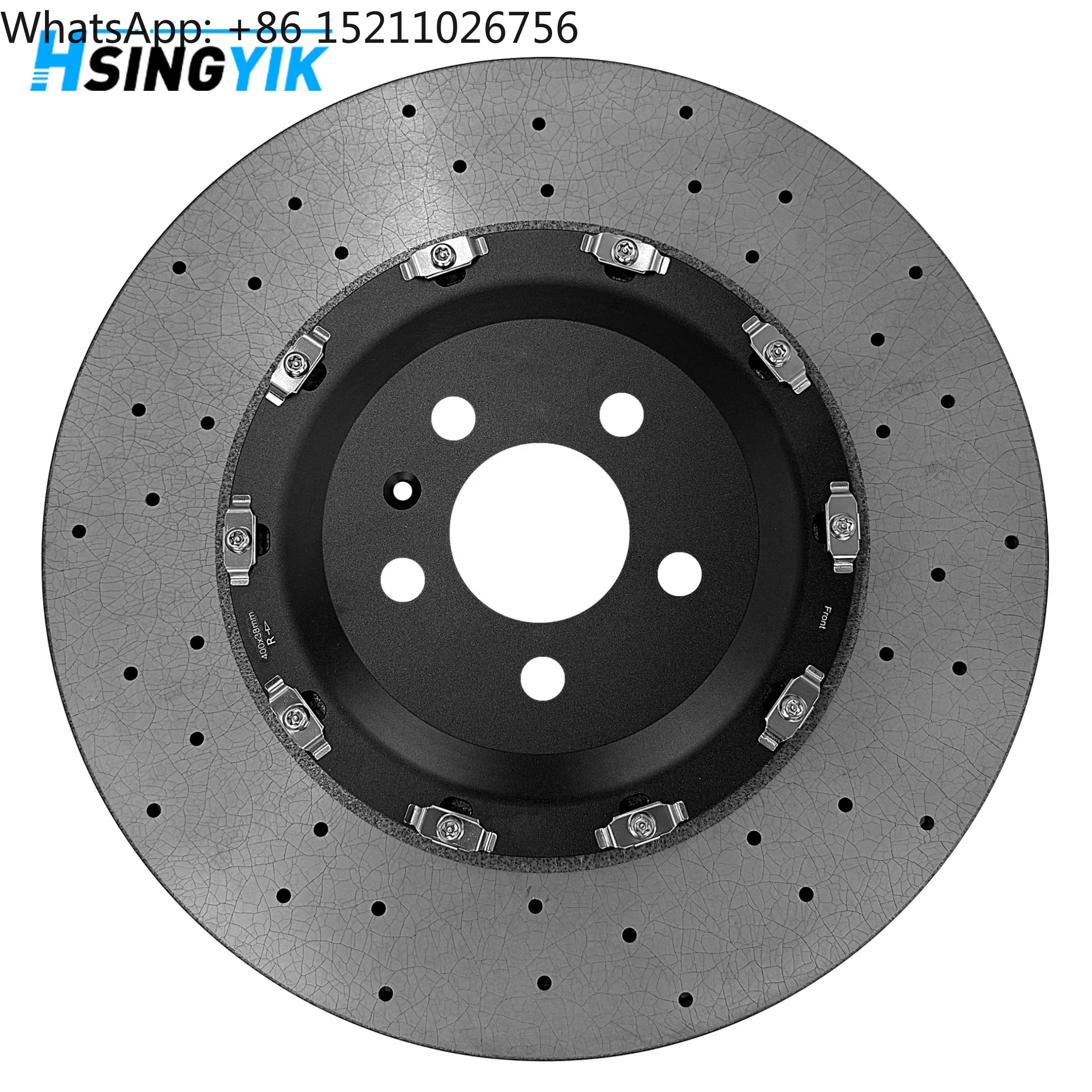 400X38MM Silicon Carbide Coated Third-Generation Long Fiber Front Carbon Ceramic Brake Rotor for Volkswagen Touareg