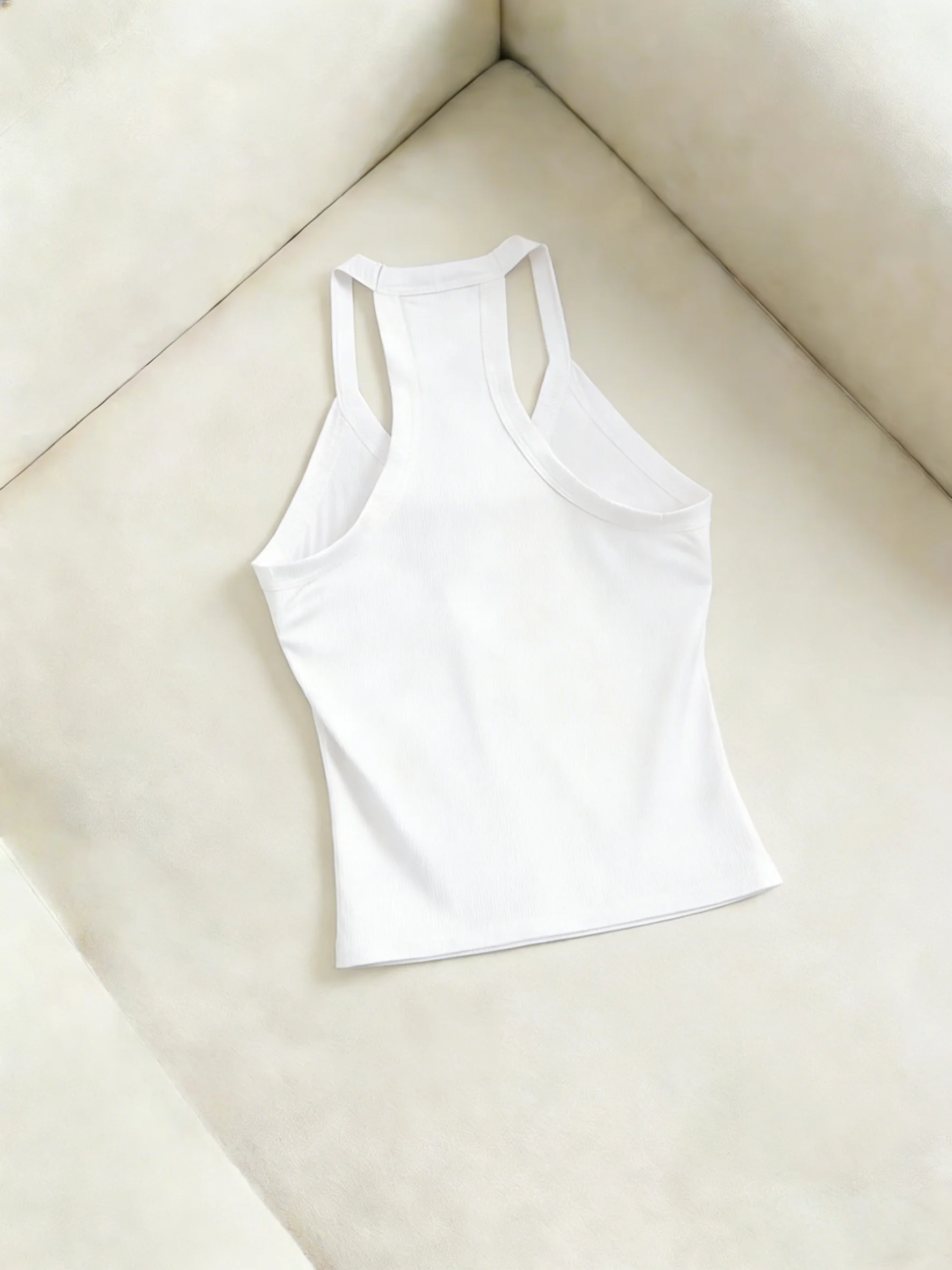 Women 3 Pack Ribbed Racerback Tank Top Set Casual V Neck Sleeveless Cami Top Set