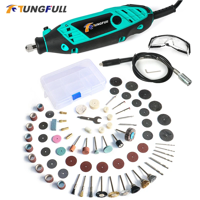 220V Mini Electric Drill Dremel Grinder Engraving Pen Grinder Electric Rotary Tool Grinding Machine Accessories Adjustable Speed