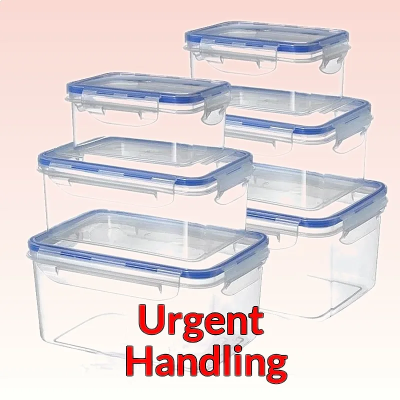 Microwave Heating Lunch Box Transparent Food Grade Sealed Storage Container with Lid