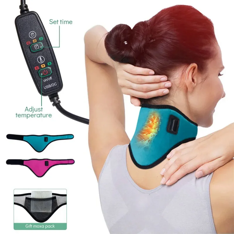 

Updated 3 Temperature Adjustable Electric Heating Neck Brace Cervical Vertebra Fatigue Therapy Neck Pain Relieve Strap Massager