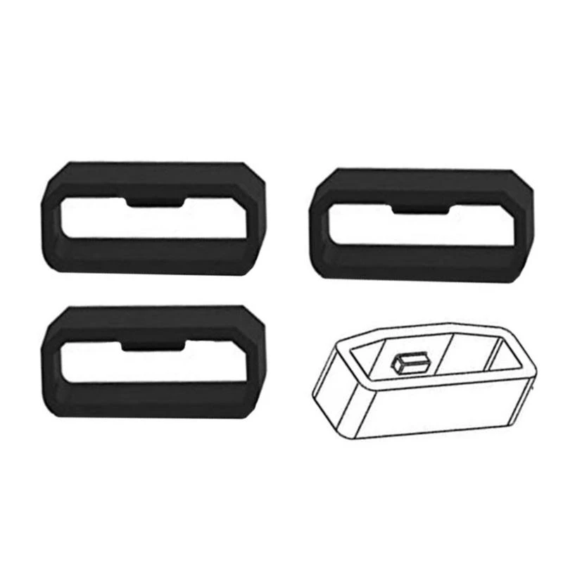 G7ne Silicone Watch Strap Hounders 20/22/26mm BLACK RATBER LOOP BAND