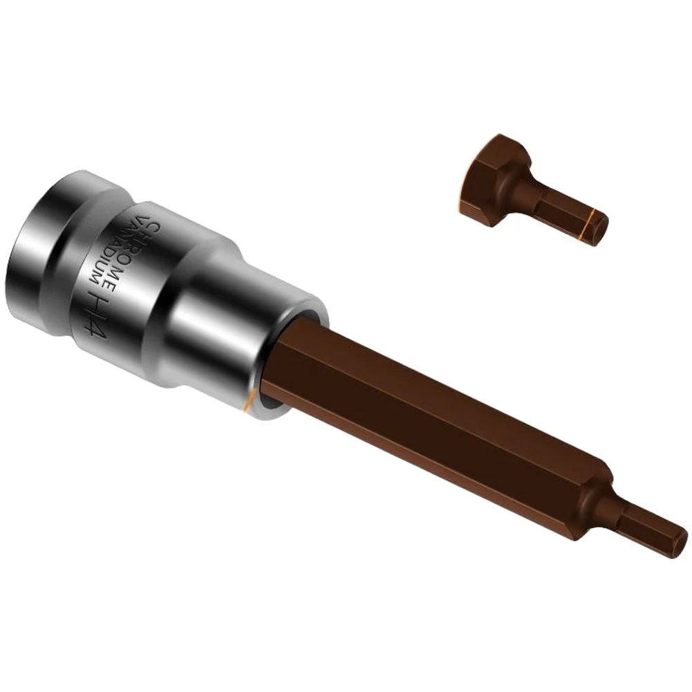Socket Extension Bar with 1/2 Inch Drive for Torque Transfer Between Ratchet and Deep-Set Fasteners H4 Through H14