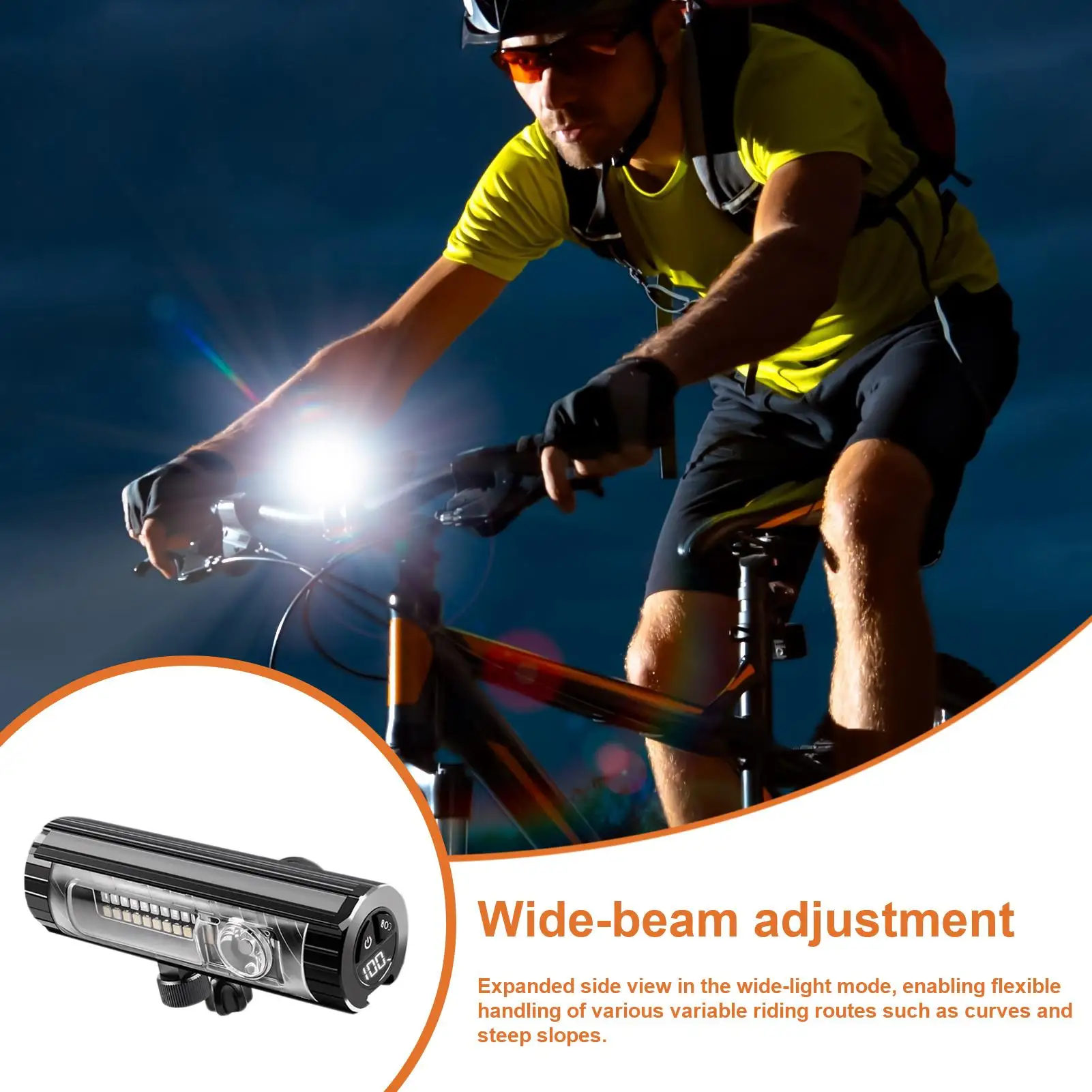 

Rechargeable Bike Headlight Waterproof Magnetic LED Super Bright Cycling Lamps for Night Riding Mountain/Road Bikes