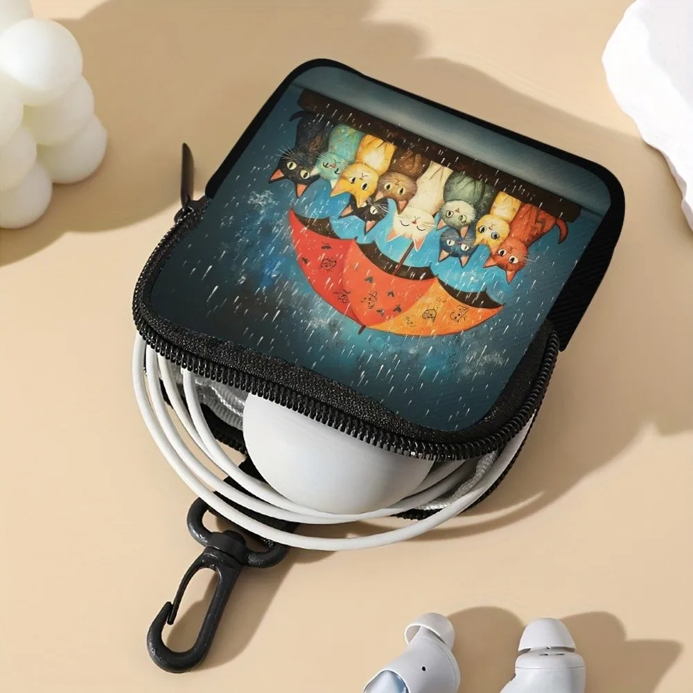 Creative PVC Dog Coin Purse Water-resistant Lightweight Zippered Wallet Portable Mini Earphone Bag Friends Gift