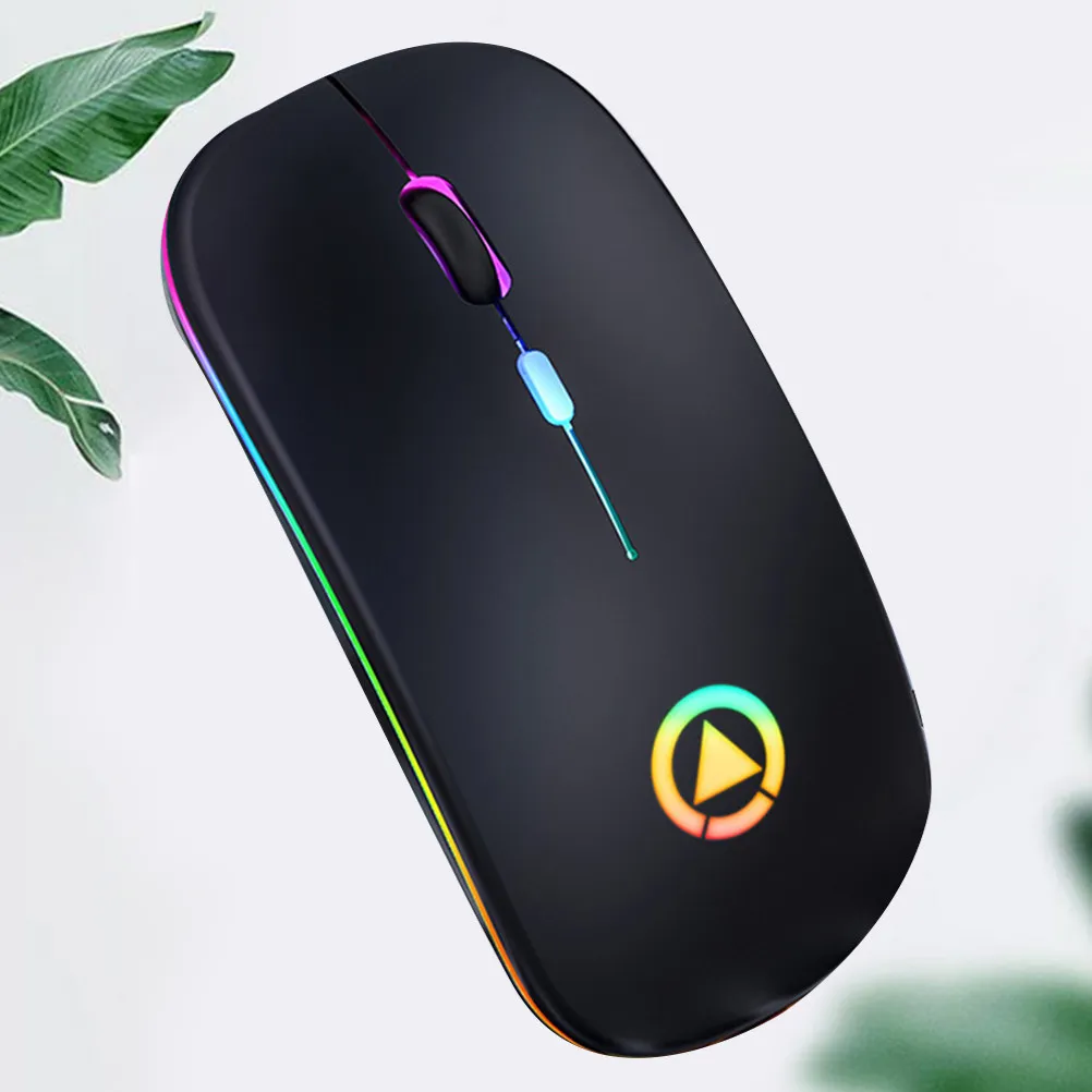 1Pcs Wireless Charging Mouse Rgb Backlit 2.4ghz Transmission 4-Button Ergonomic Design for Gaming and Office Use Mute Computer