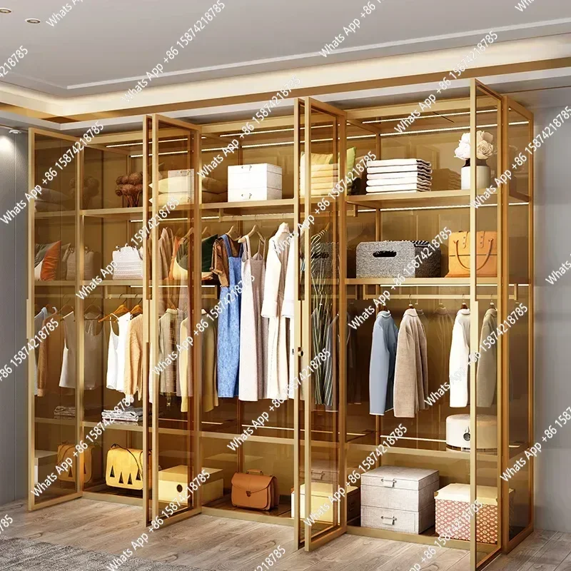 

YX Luxury Storage Wardrobe Create Quality Transparent Modern Modular Wardrobe Organizer Cupboard Guarda Roupa Furniture For Room