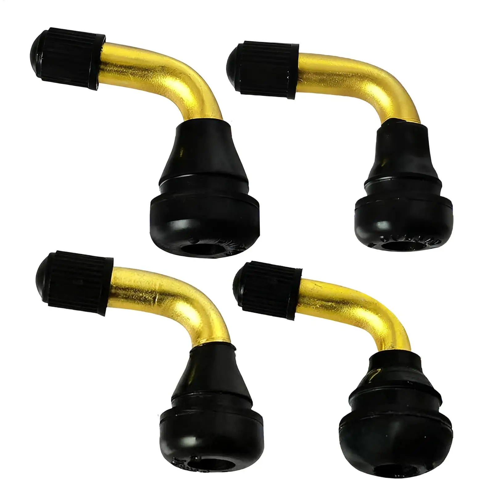 90 degree Angled Tire Valve Stems Replacement Parts for Motorcycle, Scooter, E-Bike & ATV Tires, Bent Design for Easy Air Access