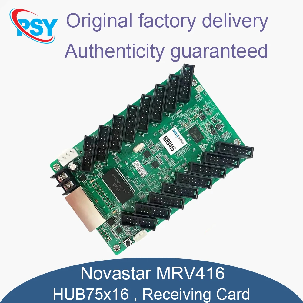 

Novastar MRV416-N Полноцветный модуль приемника карты Приемник сигнала Передача видео Интерфейс Nova HUB75x12 для светодиодной видеостены