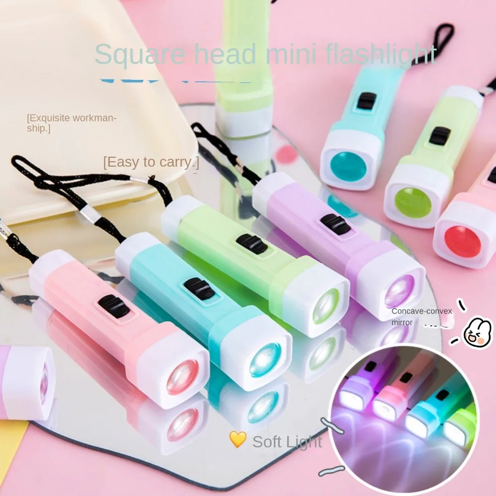 5/10Pcs Macaron Color LED Mini Flashlight Keychain Torch Strong Light Light LED Flashlights Children LED Flashlight Lamp Toy