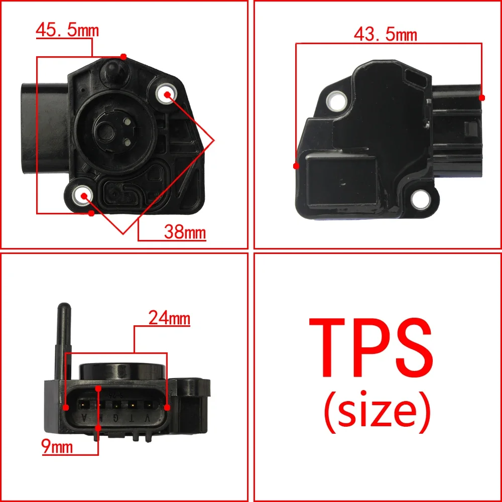 TPS Throttle Position Sensor 90224500 5D7-E3750-01-00 For YBR125 YZF125R WR125 YW125 Zuma Bandit 1250 125/1250cc 5 Pin
