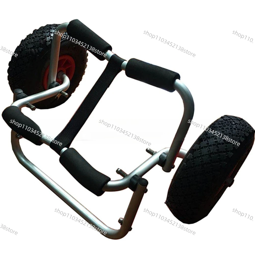 10 Inch Inflatable Wheel Kayak Trailer Aluminum Folding Ocean Boat Trailer