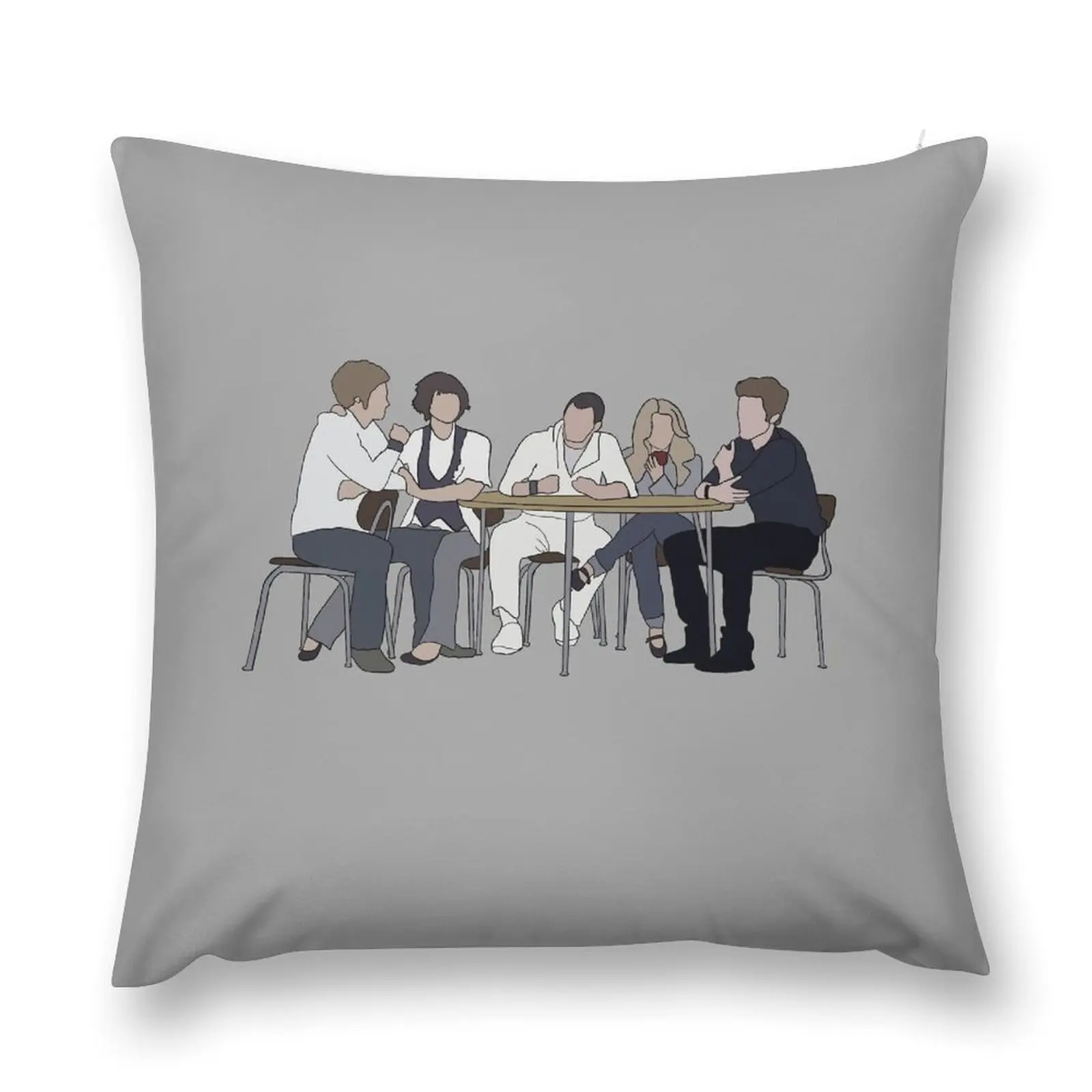 

Who are they Throw Pillow New year Marble Cushion Cover pillow