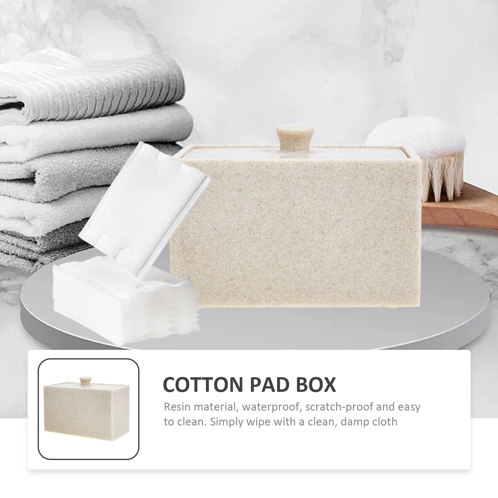 

Lidded Cotton Swab Storage Case Detachable Divider Dustproof Compartments Box For Cotton Pads Makeup Applicators Organizer