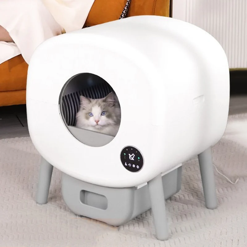 

Умный ящик для кошачьего туалета, закрытый туалет, большая емкость, автоматический ящик для кошачьего туалета, самоочищающиеся ящики для кошек, дезодорирующие туалетные принадлежности