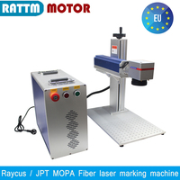 Raycus JPT MOPA M7 Fiber Laser Marking Engraving Machine 30W 50W 60W For Ring Jewelry Steel Metal With Rotary Axis