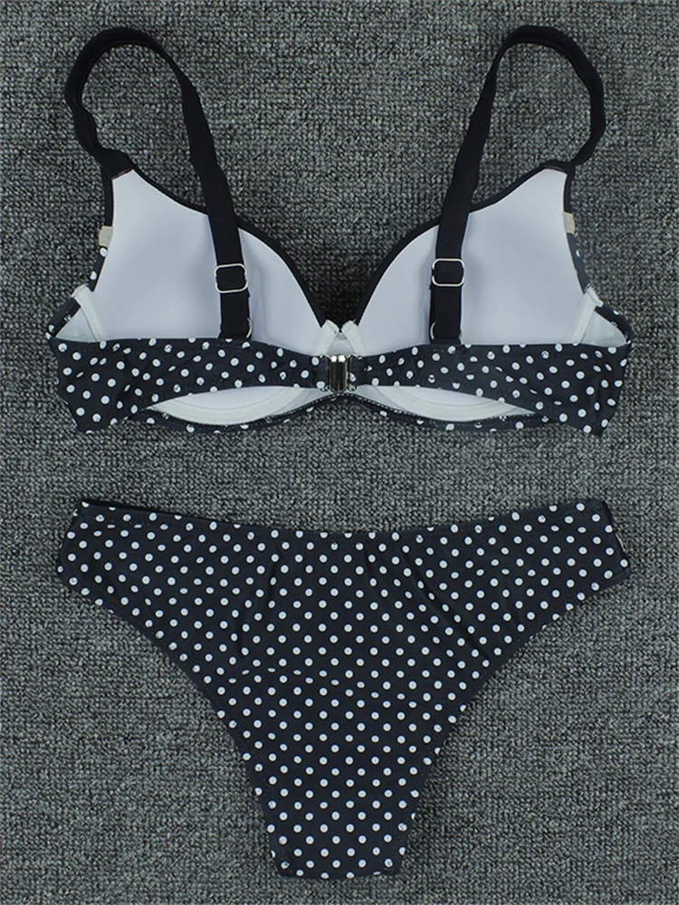 Bikini 2023 New Swimwear Women Dot High Waist Swimsuit Push Up Bikinis Set Two Piece Swimming For Bathing Suit Biquini Beachwear