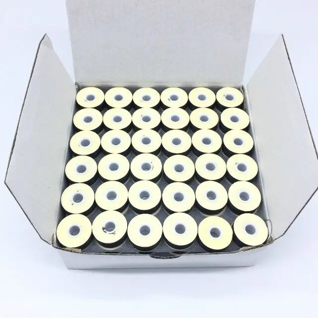 100% Polyester Black 75D/2 Pre-Wound Spools High Toughness 144 Pieces Per Box Dyed Durable Garment Sewing Embroidery Spools