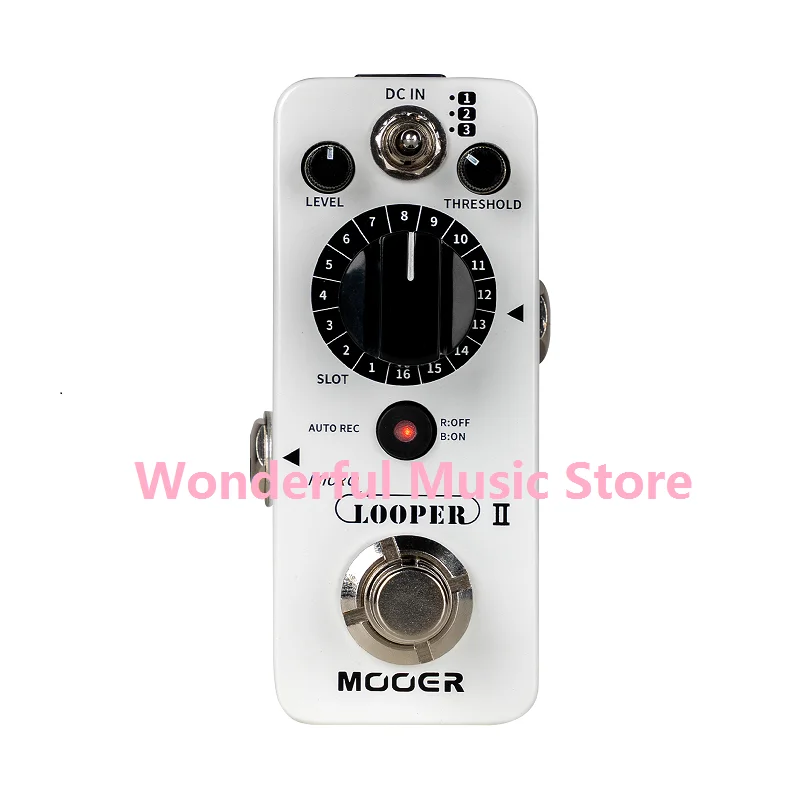 

MOOER LOOPER II Loop Recording Effect Pedal 48 storage positions for unlimited cascading Auto Rec input signal detection