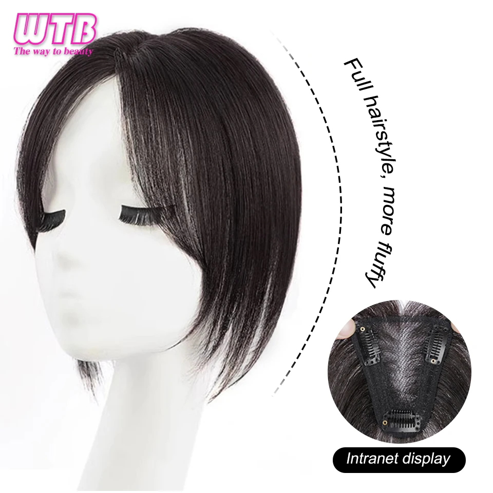 Synthetic hair Bangs Hair Extension Women's bangs wig naturall  Fake Fringe hair clip on French air bangs HighTemperature wigs