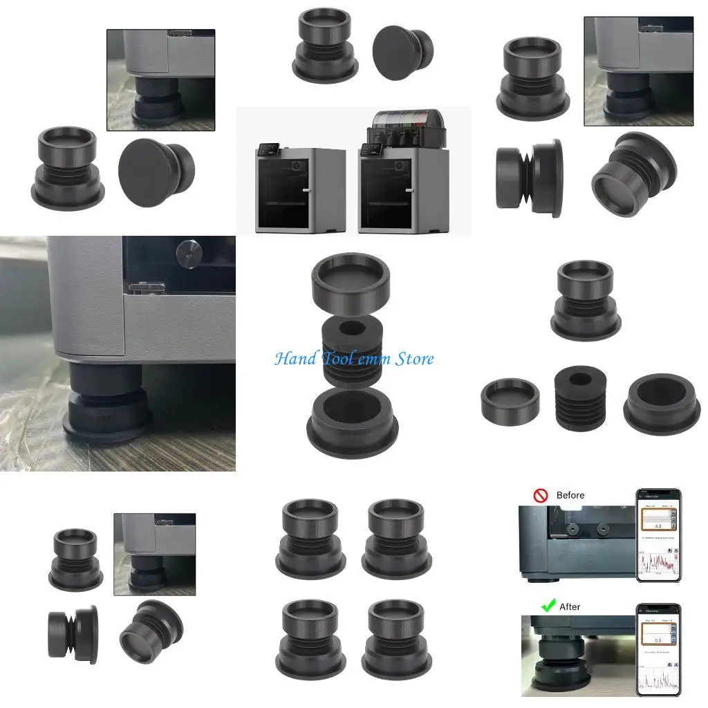 

H37F Высокоэластичные силиконовые виброизоляторы для лабораторных 3D-принтеров P2S. Снижение износа углеродного стержня. более