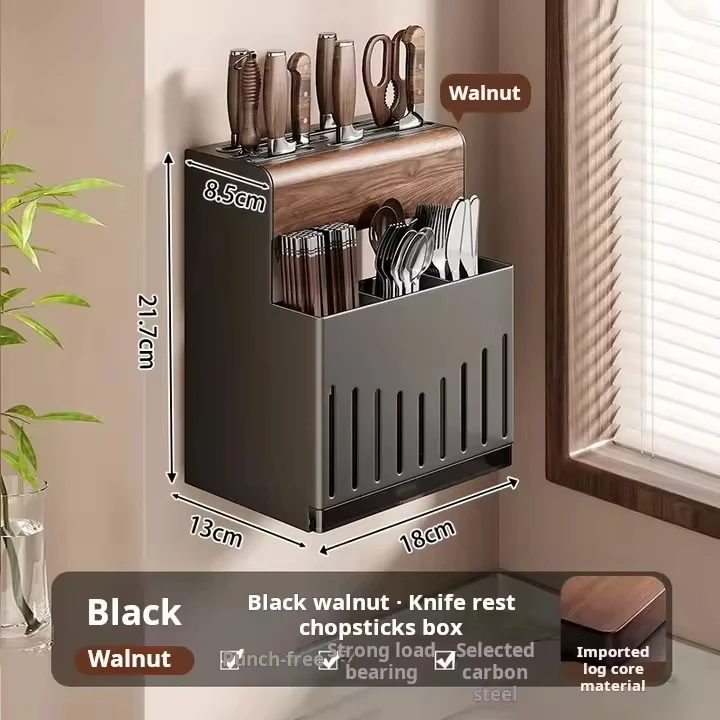 

Estante De Cocina Estantes De Almacenamiento - Portacuchillos De Acero Al Carbono Con Ventosa Montado En Pared Estante