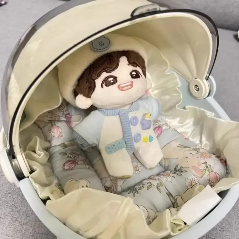 Labubu Baby Stroller Storage Box Mokoko Doll Decor Space Module Sleep Cradle Cart Dolls Bed Furniture Accessories For Playsets image 2
